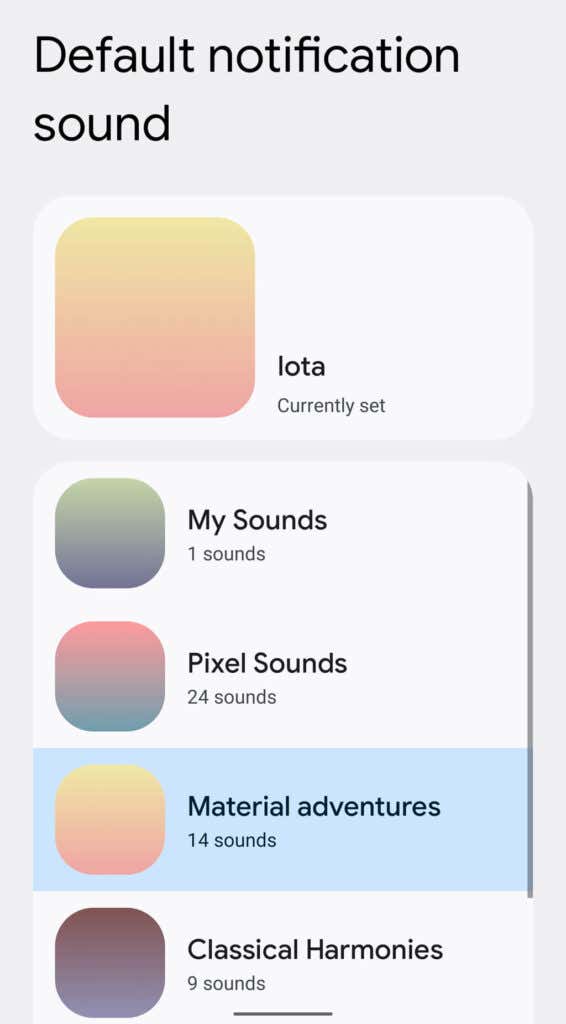 How to Change the Default Notification Sound on Android image 3 - 03-Pixel-Sounds