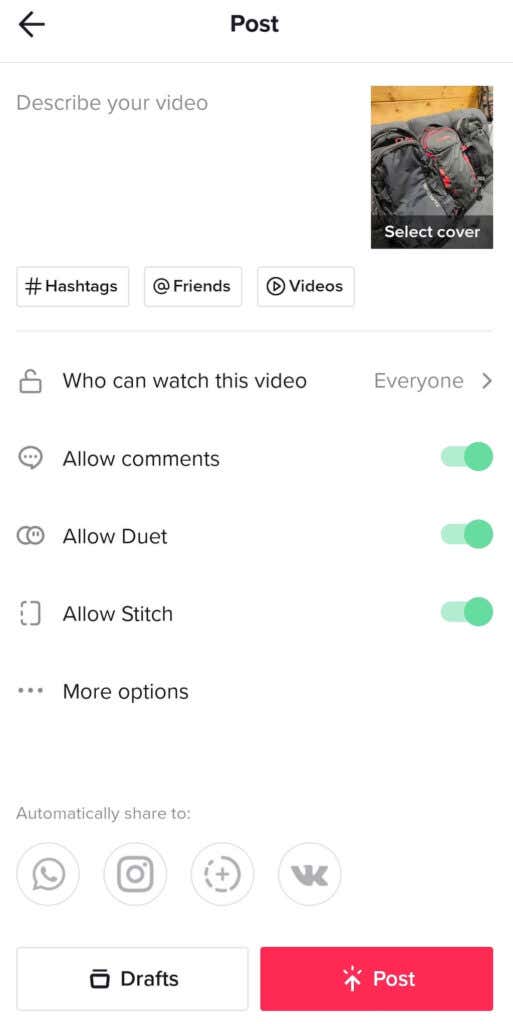 How to Add Pictures to a Slideshow on TikTok image 5 - 05_post-screen