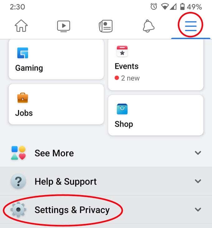 How to Do a Privacy Checkup on Facebook image 5 - 16MobileMenuSettingsAndPrivacy