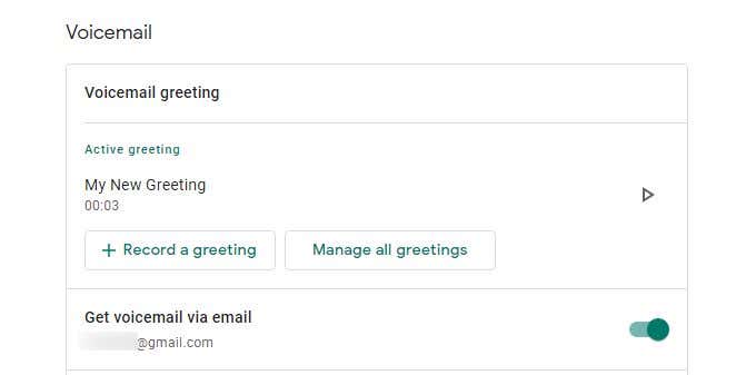 Google Voice Voicemail Settings image 2 - 6-voicemail-greeting-section