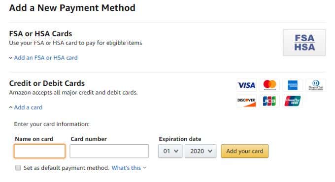 Add Your PayPal Cash Card to Amazon image 3 - add-new-card