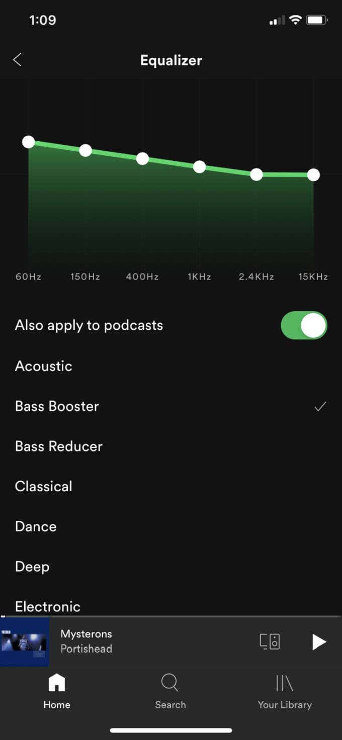 How to Make Spotify Louder image 4 - bass