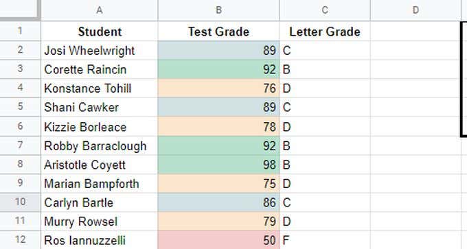 Sort by Color in Google Sheets image - conditional-formatting