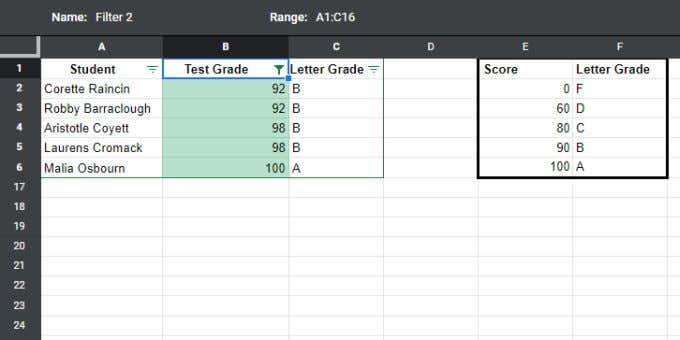 Filter by Color in Google Sheets image 2 - filter-color-done