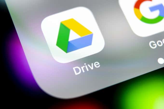 How Application Launcher for Google Drive Works image - Sankt-Petersburg, Russia, August 10, 2018: Google Drive application icon on Apple iPhone X screen close-up. Google drive icon. Google Drive application. Social media network