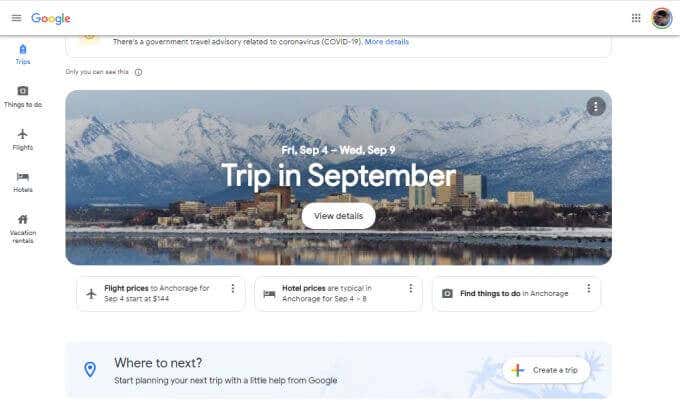 Other Google Flights Features image 2 - google-flights-trips