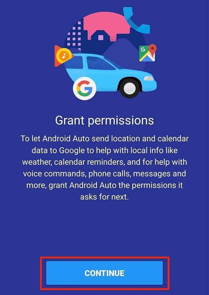 How To Set Up Android Auto image 2 - grant-permissions