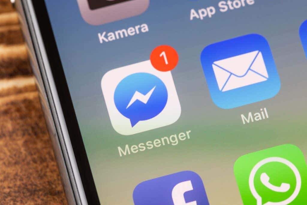 Facebook Messenger Notification Won’t Go Away? 8 Ways to Fix It image - METTINGEN, GERMANY - NOVEMBER 9, 2018: Close up to messenger app