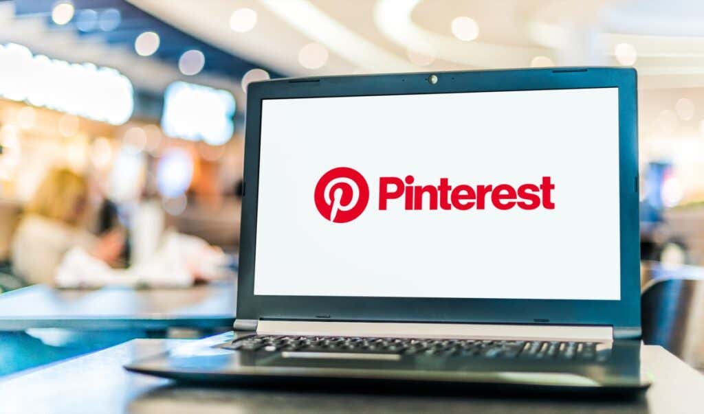 17 Best Pinterest Plugins for Chrome image - Laptop computer displaying logo of Pinterest