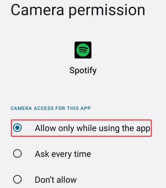 Give Spotify Access to Your Phone’s Camera image - spotify-search-not-working-9-ways-to-fix-it-4-compressed