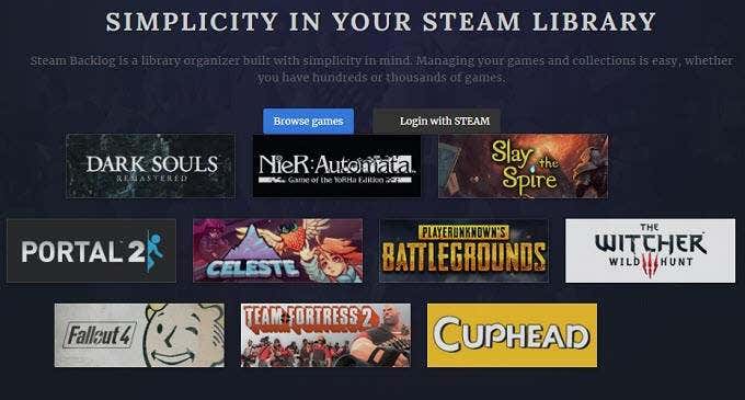 Use a Backlog Management Tool image - Steam-Backlog