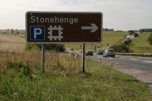 Road sign for Stonehenge