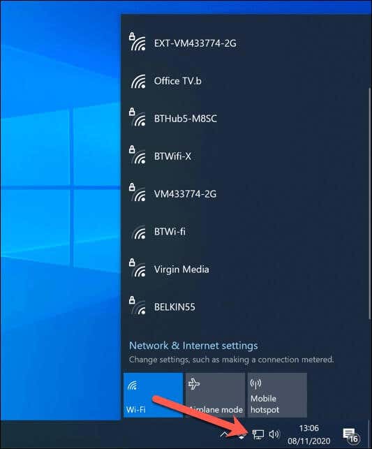 Creating an Ad-Hoc Wireless Network image 4 - Windows-WiFi-List