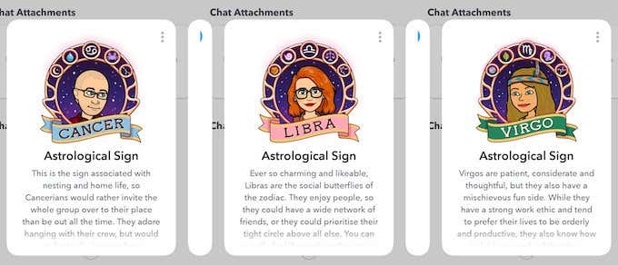 Full Snapchat Charm List image - zodiac-charm