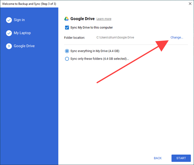 Method 1: Change Google Drive Folder Location During Setup image - 01-Change-Folder-Location-During-Setup