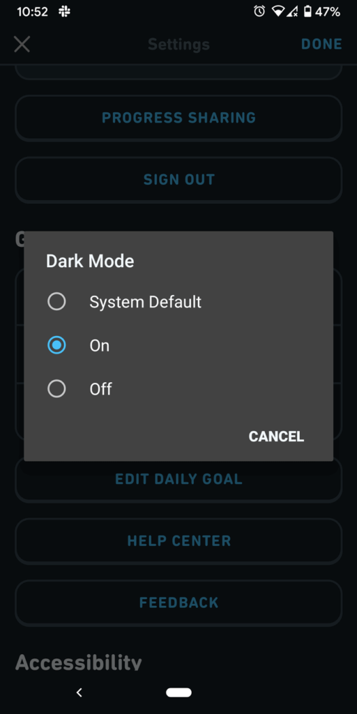 Enabling Dark Mode in the Duolingo App image - 01DarkModeOn