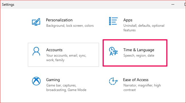 Update Your Computer’s Date & Time image - 02-windows-settings-menu