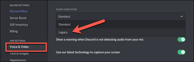 Change Discord Server Region, Audio Subsystem and Quality of Service (QoS) Settings image 5 - 10-Discord-App-Switch-Audio-Subsystem