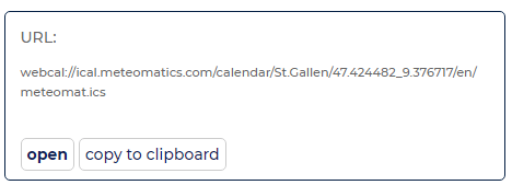 Weather Calendars You Can Subscribe to in Google Calendar image 13 - 13MeteomaticsCopyToClipboard