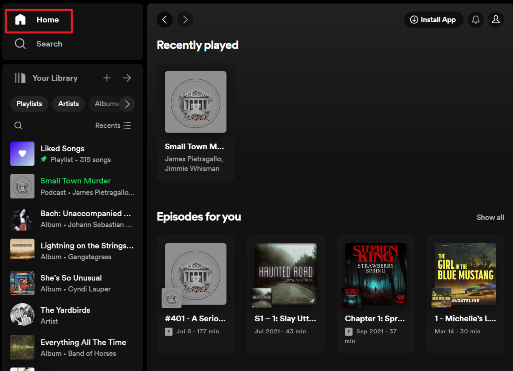 Spotify Web Player home page - 2023-10-10-3