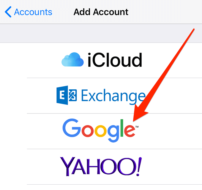 Re-Add Your Google Account To Your iPhone image 5 - add-google-account