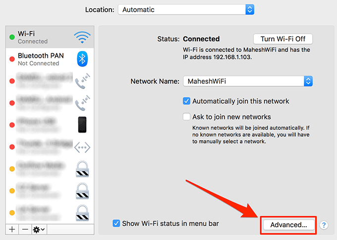 View The IP Address Of a Wireless Access Point On Mac (GUI) image 2 - advanced-network