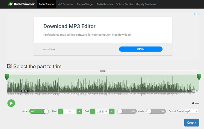 Light-Weight Sound Editors Online image 2 - audiotrimmer