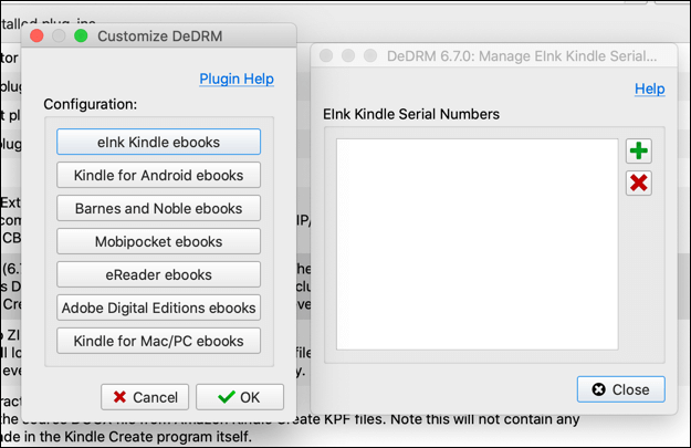 Removing eBook DRM using Calibre image 5 - Calibre-DeDRM-Options-1