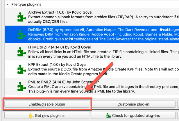 Removing eBook DRM using Calibre image 4 - Calibre-Enable-DeDRM