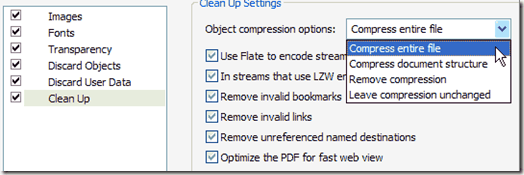 clean up pdf file