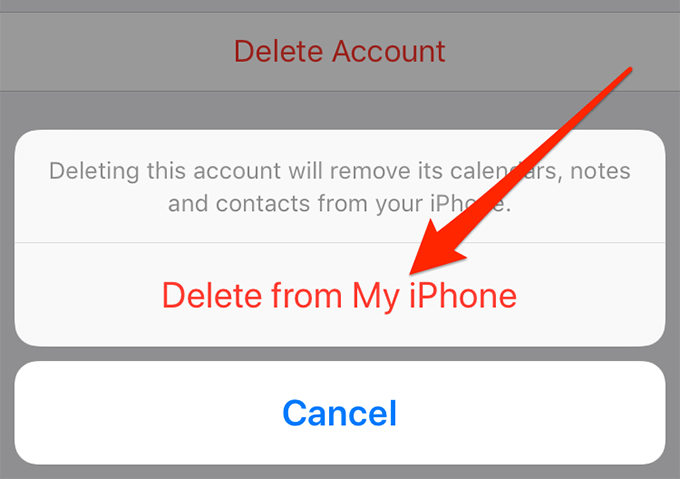 Re-Add Your Google Account To Your iPhone image 4 - delete-from-iphone