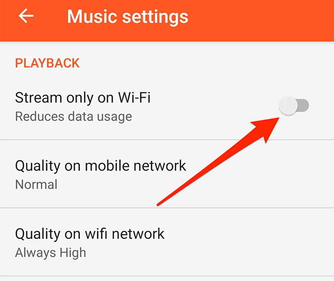 How To Fix Google Play Music image 8 - disable-wifi-streaming