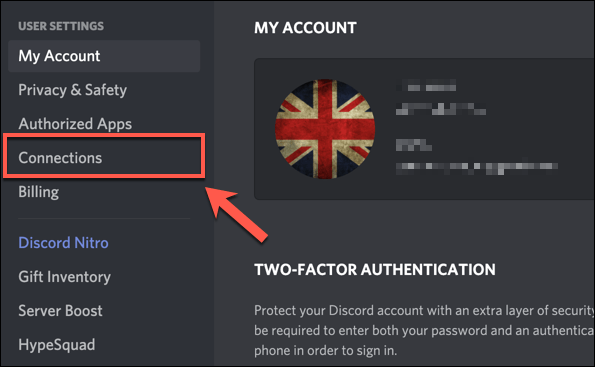 Linking Spotify To Your Discord Account On PC or Mac image 2 - Discord-PC-Settings-Connections-Option