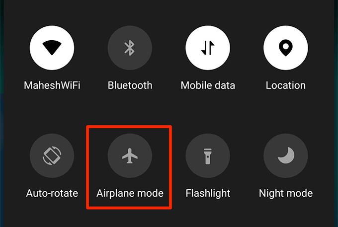 How To Fix a Google Play Store White Screen image - enable-airplane-mode