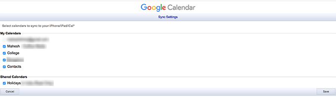 Use a Magical Link To Sync All Google Calendars To iPhone image - enable-calendars