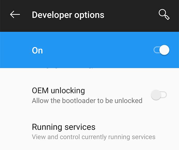 Downgrade Google Pixel Phones With Fastboot image - enable-oem-unlocking