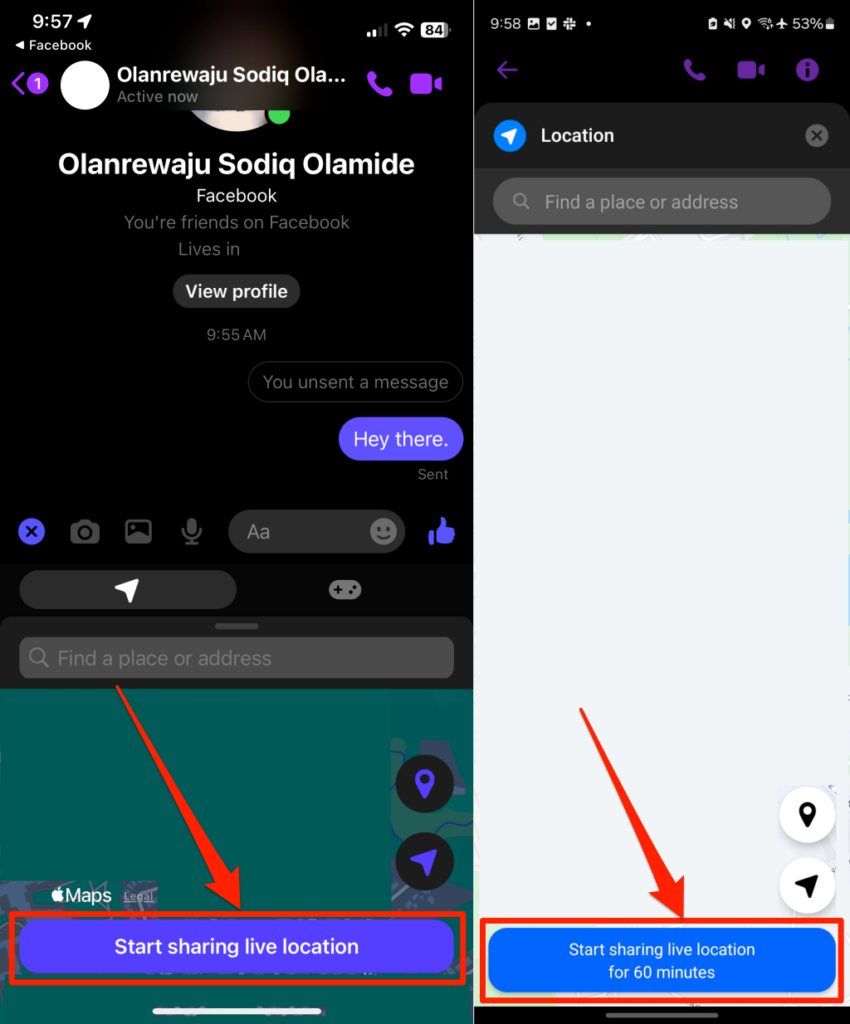Steps to share live location in Facebook Messenger - facebook-location-06