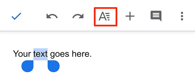 Use Additional Fonts In Google Docs For Mobile image 2 - font-option