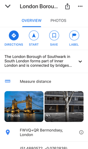 How To Drop a Pin In Google Maps On iOS image 2 - Google-Maps-iOS-Pin-Details