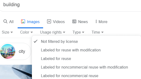 How To Find Creative Commons Content Online image 2 - google-search-usage-rights