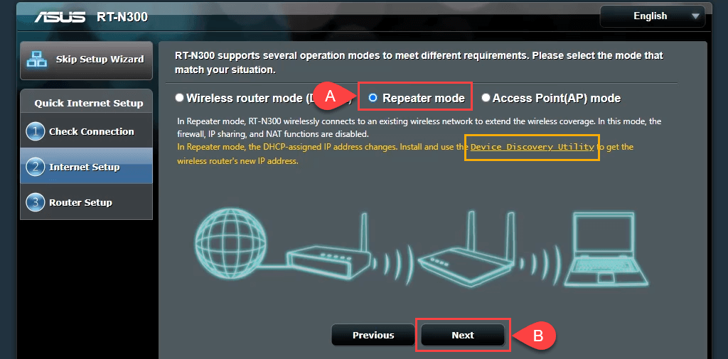 Steps to configure a second router as a wireless repeater