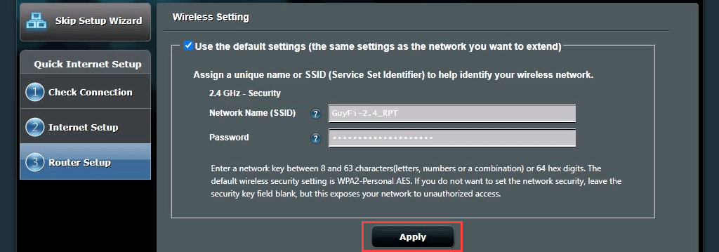 Steps to use a secondary Router as a wireless repeater