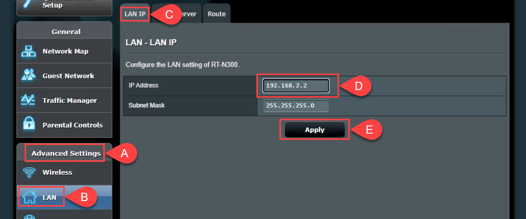 Steps to configure a second router as a switch