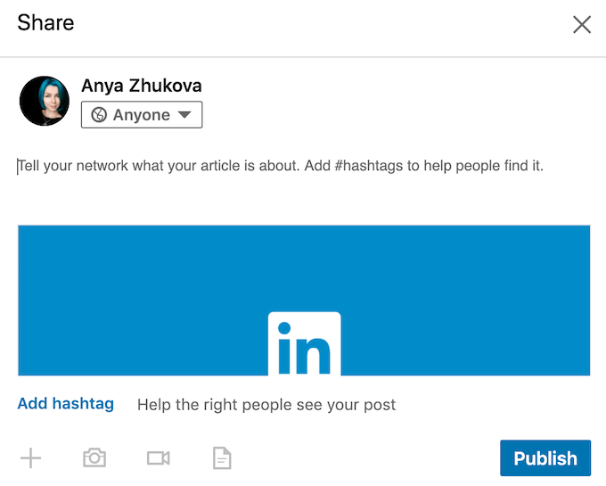 How to Post an Article on LinkedIn image 7 - linkedin_share-article