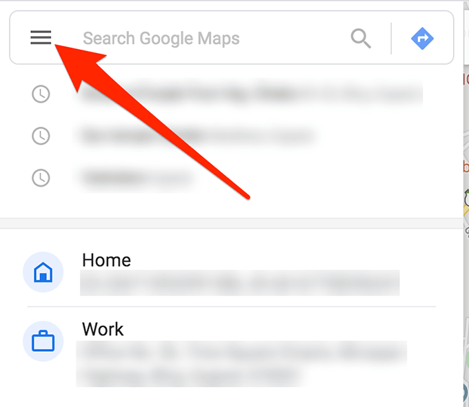 Enable/Disable Google Maps Location History image - maps-menu-desktop