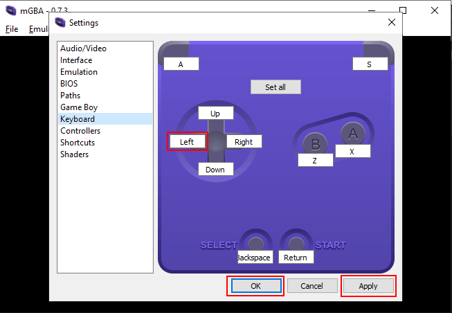 Setting Up mGBA Controllers image 2 - mGBA-Keyboard-Configuration