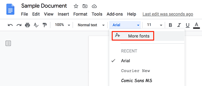 Use The Fonts Menu To Find & Use More Fonts image - more-fonts