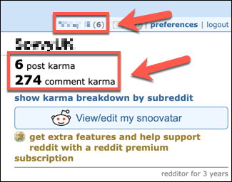 Viewing Your Reddit Karma Score image 5 - Old-Reddit-Separated-Karma-Scores