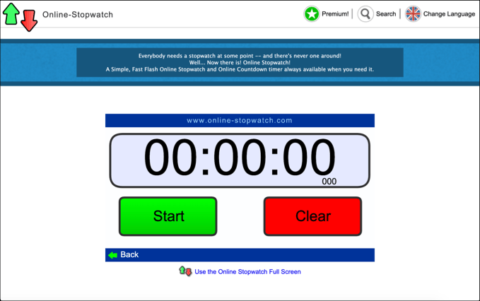 Online-Stopwatch image - OnlineStopwatch