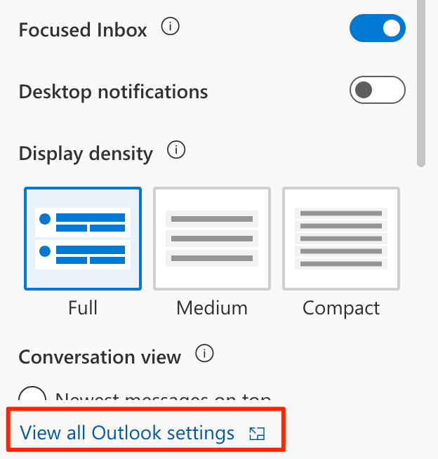 How To Turn Off Read Receipts In Outlook image - outlook-settings